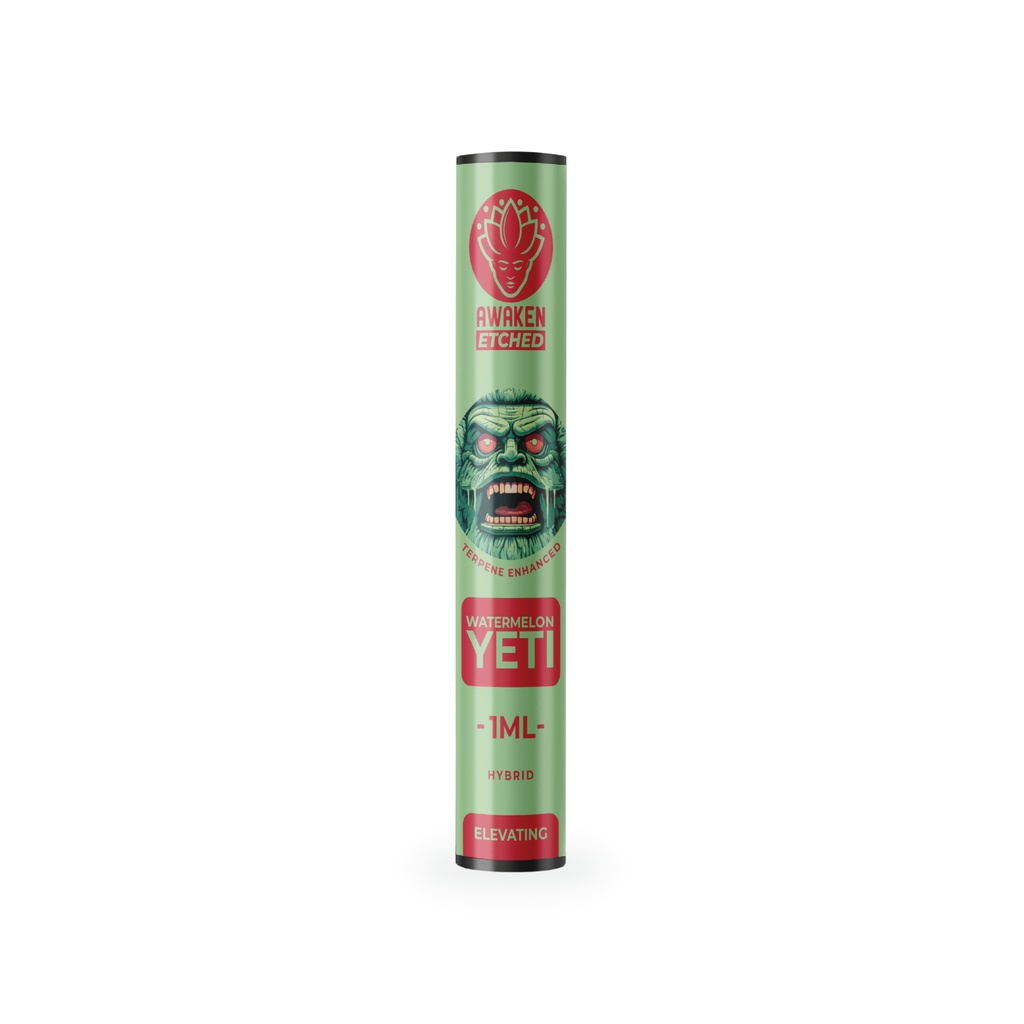 Awaken® Vape Etched Cartridges 1ml - Cotton Candy (Hybrid)
