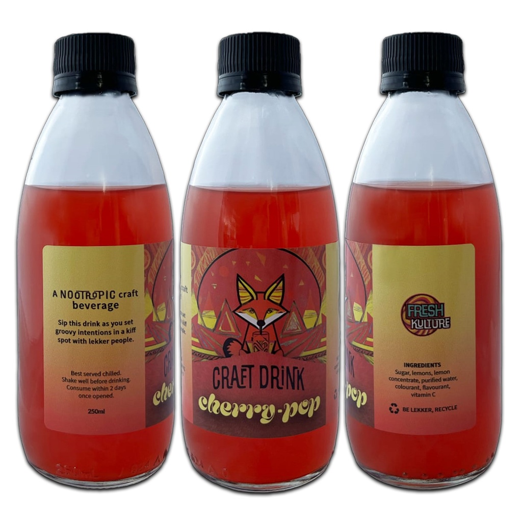 Trippy Nootropic Craft Beverage 230ml - Cherry-Pop 2000mg