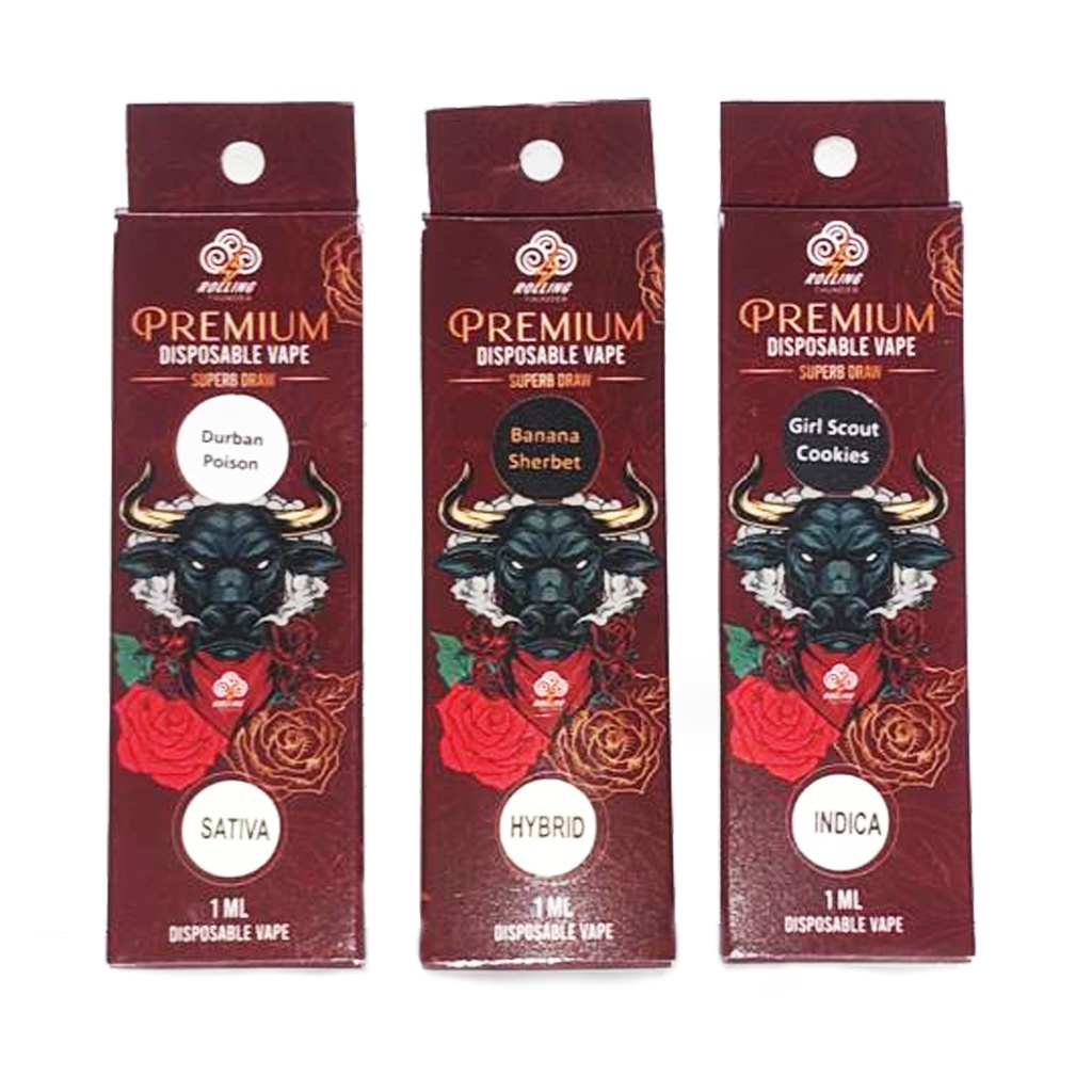 Rolling Thunder Disposable Vape 1ml - Strawberry Lemonade (Sativa)