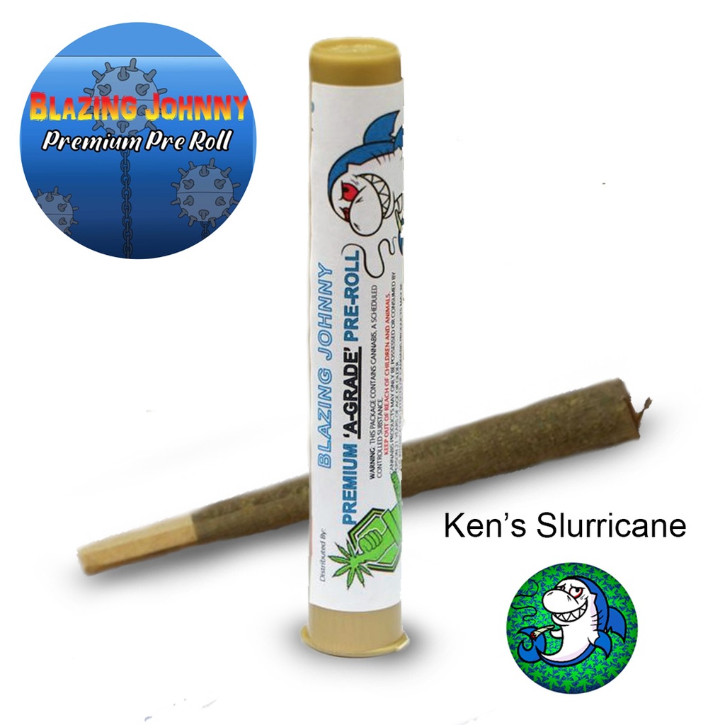 Blazing Johnny Premium Pre-Rolls - Kingsize - Greenhouse - Ken's Slurricane (Indica)