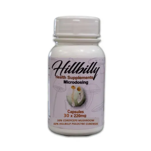 Hillbilly Microstack Psilocybin Microdosing Capsules 30's (Hillbillys + Cordyceps) 220mg