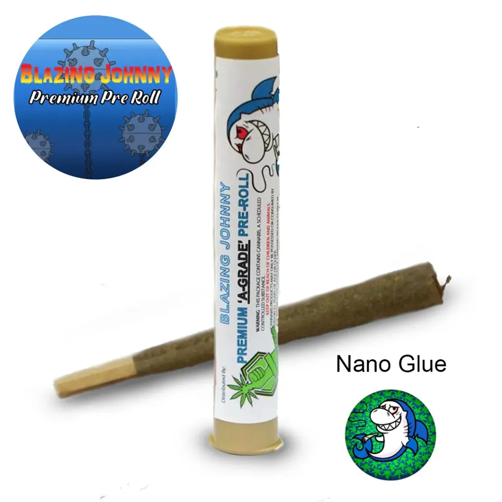 Blazing Johnny Premium Pre-Rolls - Kingsize - Greenhouse - Nano Glue (Indica)