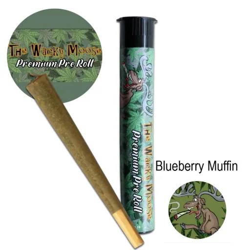 Wacky Moose Premium Pre-Rolls - Kingsize - Indoor - Blueberry Muffin (Indica)