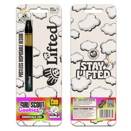 CBD Distillate Disposable Vapes 1ml - Girl Scout Cookies (Indica)