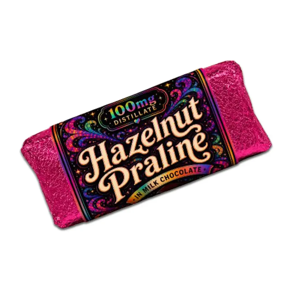 Hazelnut Praline Mini Chocolate Slabs 100mg (5 Packs)