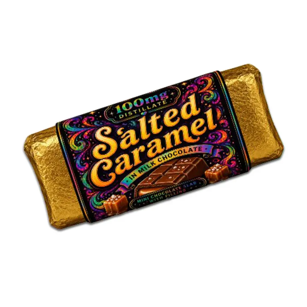 Salted Caramel Mini Chocolate Slabs 100mg (5 Packs)