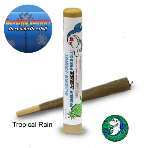 Blazing Johnny Premium Pre-Rolls - Kingsize - Tropical Rain (Indica)