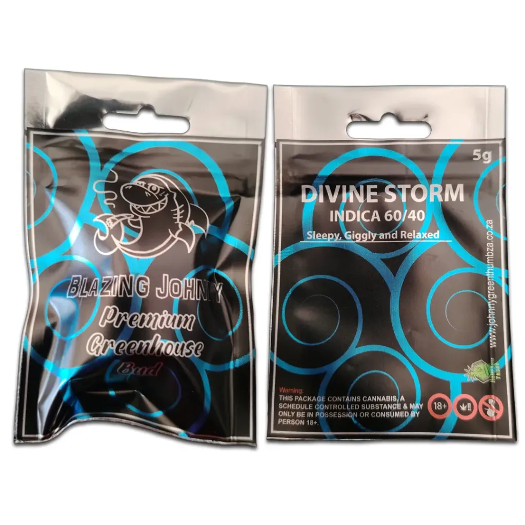 Blazing Johnny Premium Flower 5g (Greenhouse) - Divine Storm (Indica)