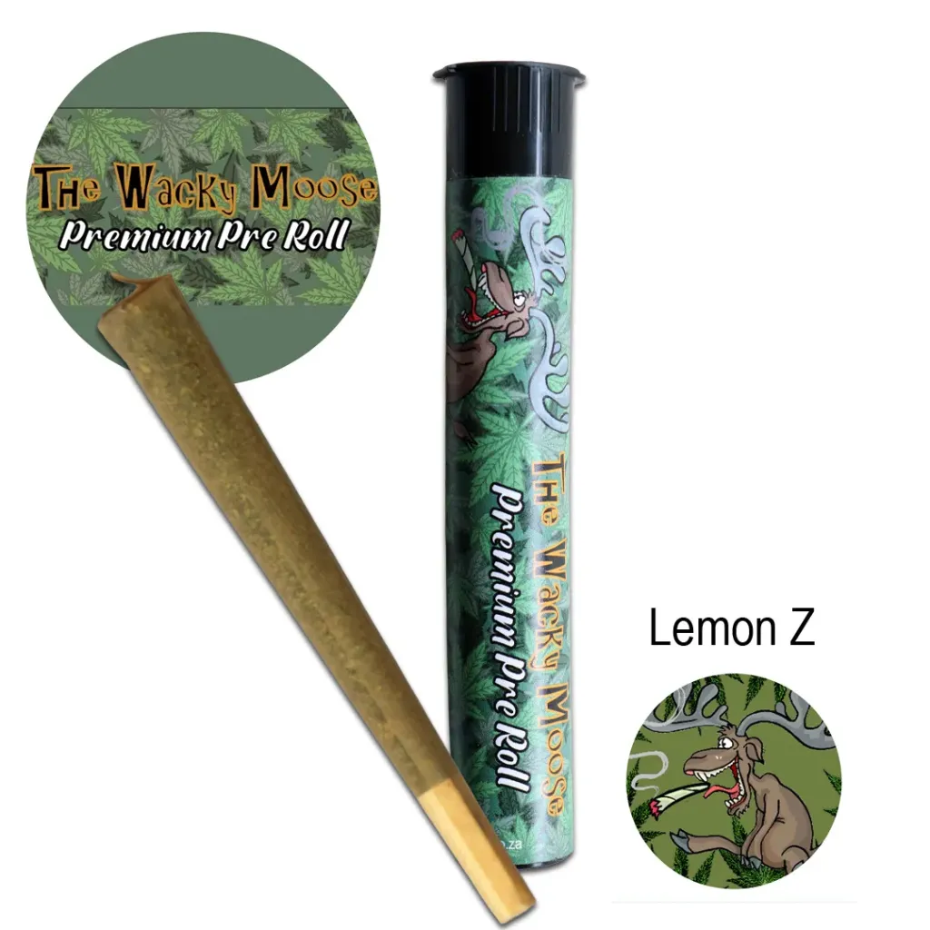 Wacky Moose Premium Pre-Rolls - Kingsize - Indoor - Lemon Z (Sativa)
