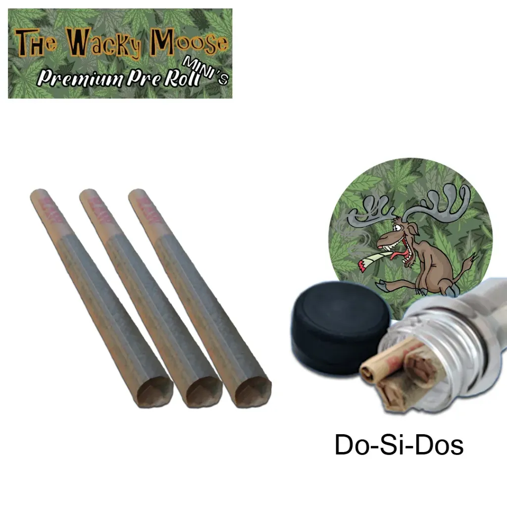 Wacky Moose Premium Pre-Rolls - Mini's - Indoor - Do-Si-Dos (Indica) 3's