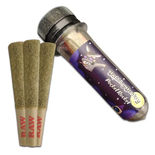 Dabbing Donkey "Pocket Rockets" (Kief + Distillate Jacket + Indoor Flower) - Mini's - 3's