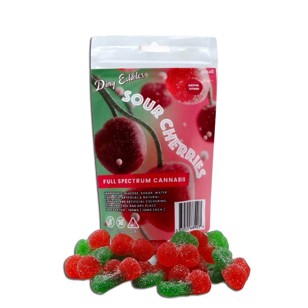 Gummies - Sour Cherries 100mg (10x10mg)