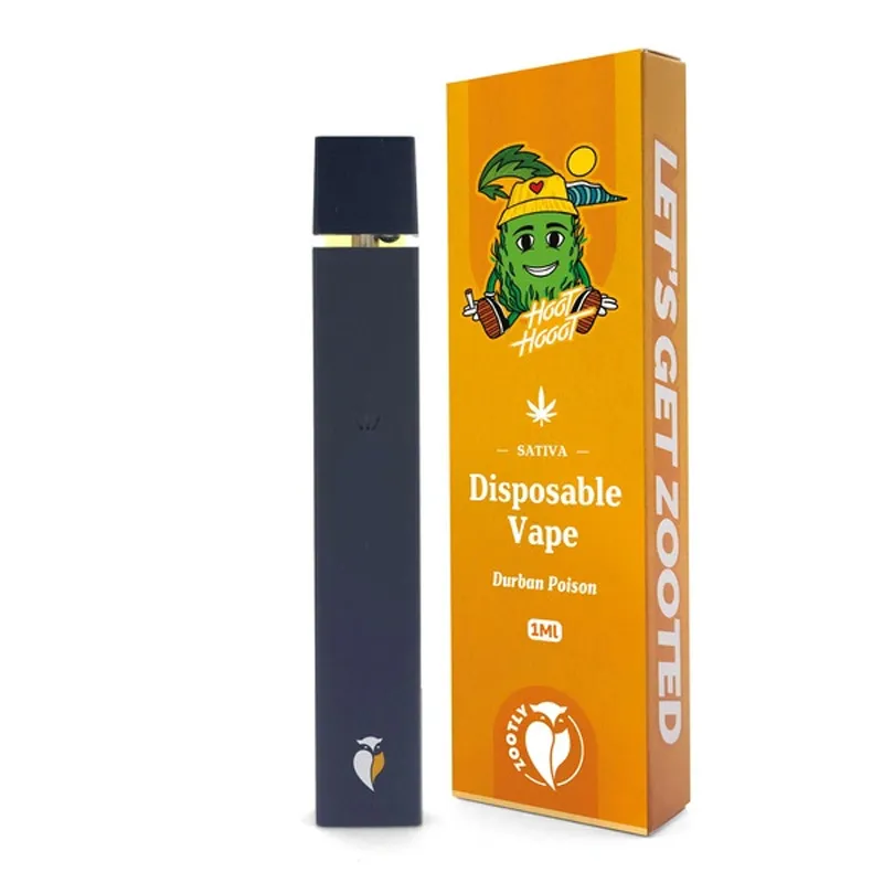 Pure Distillate Disposable Vapes 1ml - Durban Poison (Sativa)