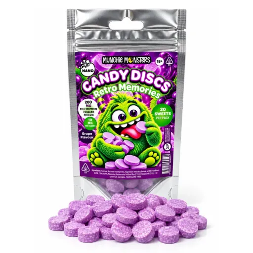 Munchie Monsters Candy Discs Retro Memories 200mg (20x10mg)