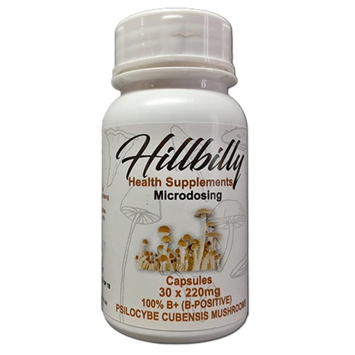Hillbilly Psilocybin Microdosing Capsules (B+) 30's (220 mg)